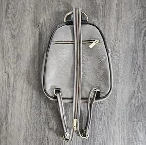 Valentina | Bags | Taupe Gray Leather Backpack | Poshmark display picture 2